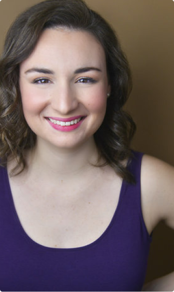 Sarah Ruth Mikulski Headshot with purple tank top